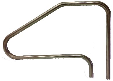 Maple 8" Bend Return To Deck Handrail - Stainless Steel